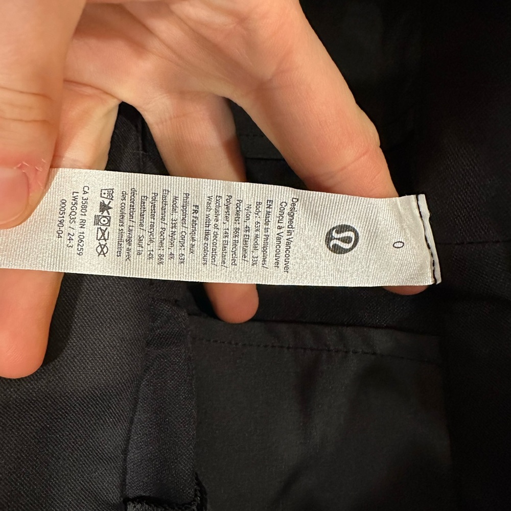Lululemon Wide Leg Trousers (Black) - Picture 10 of 11